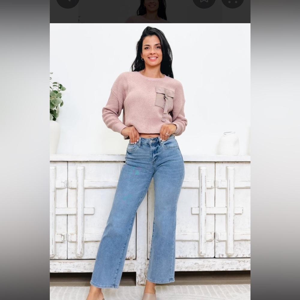 Mica Stylish Women's Blue Straight Leg Jeans see photos for sizing